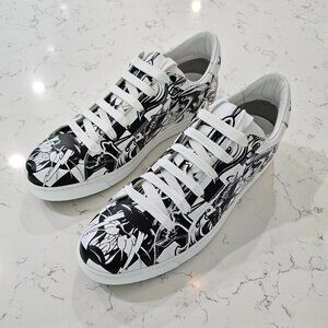 DSQUARED2 Men's Graffiti Sneakers Vitello Stampa Tatoo Size 44 (US 11) Pristine